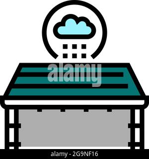 illustration vectorielle d'icône de couleur d'imperméabilisation de toit Illustration de Vecteur