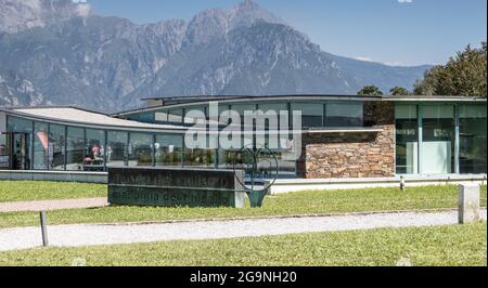 Sanctuaire de notre-Dame du Ghisallo, cyclistes patron, Lac de Côme, Lombardie, Italie, Europe Banque D'Images