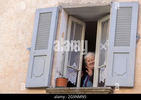 Carnaval du village de Schignano, Lac de Côme, Lombardie, italie, Europe Banque D'Images