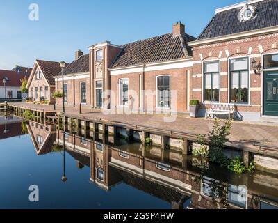 Ancienne maison d'hôtes Popma Gasthuis dans le village de Wergea, Leeuwarden, Frise, pays-Bas Banque D'Images