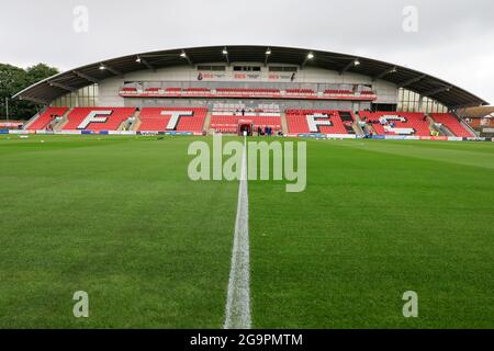 Vue intérieure du stade Highbury, stade de Fleetwood Town Banque D'Images