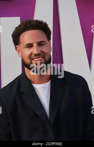 Klay Thompson à la première mondiale de Warner Bros. Photos 'espace Jam: A New Legacy' tenue à Regal L.A. Live' à Los Angeles, Californie, le 12 juillet 2021. Photo de Joseph Martinez/ PictureLux Banque D'Images
