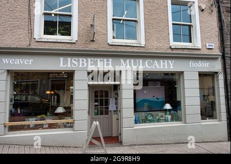 Dingle, Irlande - 8 juillet 2021 : le panneau pour Lisbeth Mulcahy Shop en Irlande Banque D'Images