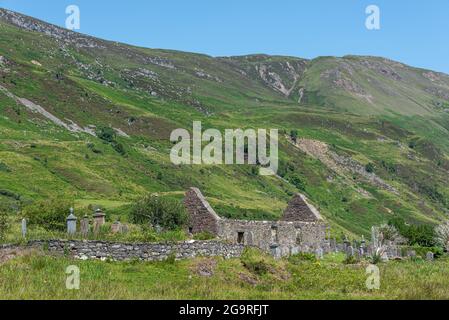 La vieille église de Kintail datant de quelques parties datant de 1050. L'église est dédiée à Saint-Dubhthac. Il a été utilisé comme un hôpital pour avoir tendance à faire Banque D'Images