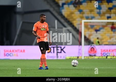 KIEV, UKRAINE - 24 JUILLET, 2021: Marlon pendant le match de football de l'Ukraine Premiere LeagueFC Shakhtar - FC Ingulec Banque D'Images