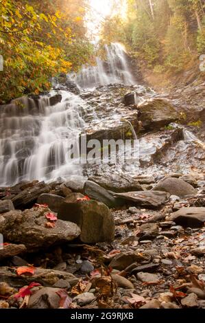 Beaver Brook Falls Wayside Park, Colebrook, New Hampshire, États-Unis Banque D'Images