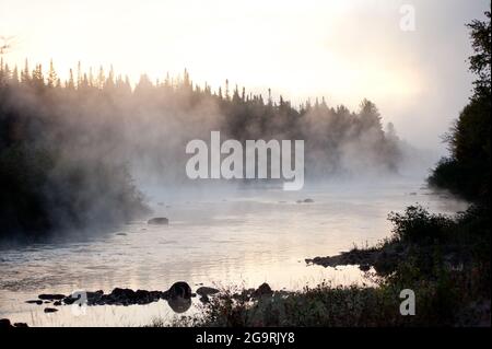 Androscoggin River, Milan, New Hampshire, États-Unis Banque D'Images