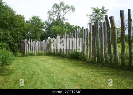 Parc national Aztalan, Lake Mills, Wisconsin. Banque D'Images