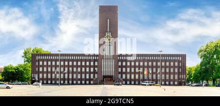 Vue panoramique sur l'hôtel de ville de Wilhelmshaven, Allemagne Banque D'Images