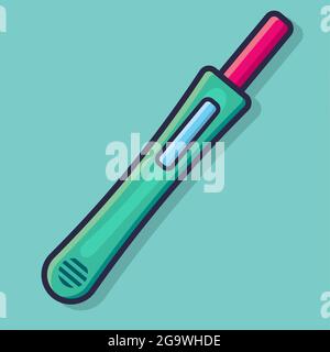 illustration vectorielle isolée de test de grossesse de style plat Illustration de Vecteur