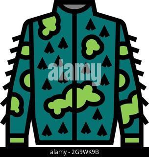 veste camouflage pour la chasse illustration vectorielle d'icône de couleur Illustration de Vecteur