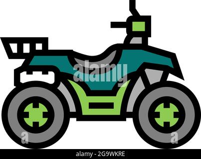 illustration vectorielle d'icône de couleur de chasse atv Illustration de Vecteur