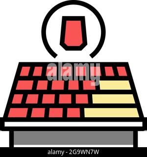 illustration vectorielle de l'icône de couleur de toit bardeaux d'asphalte Illustration de Vecteur