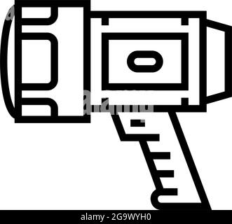 lanterne pour illustration vectorielle d'icône de ligne de chasse Illustration de Vecteur