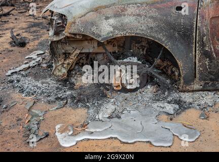 2019/ 20 NSW Bushires NSW Australie - la petite ville de Balmoral, au sud-ouest de Sydney, a été effacée en raison de l'incendie de Wattle creek en 2019/ 20 Banque D'Images