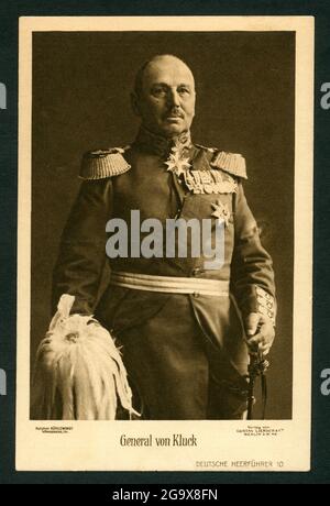 Europe, Allemagne, Berlin, Alexander von Kluck, général, Pleine longueur, avec uniforme, carte postale, DROITS-SUPPLÉMENTAIRES-AUTORISATION-INFO-NON-DISPONIBLE Banque D'Images