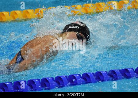 Tokyo, Japon, 28/07/21, Kathleen Ledecky participe à la compétition libre de 200m féminin lors des Jeux Olympiques Tokyo 2020, natation, le 28 juillet 2021 au centre aquatique de Tokyo, à Tokyo, Japon - photo Yoann Cambefort / Marti Media / DPPI Banque D'Images