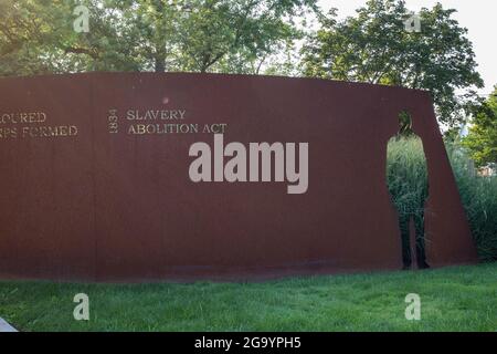 Voice of Freedom Park. Loi de 1834 sur l'abolition de l'esclavage, monument. Banque D'Images