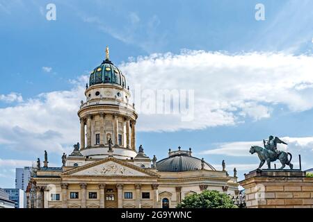 Berlin, Gendarmenmarkt:Cathédrale allemande;Deutscher Dom Banque D'Images