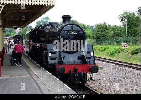 Locomotive à vapeur BR Standard classe 5 73156 Banque D'Images