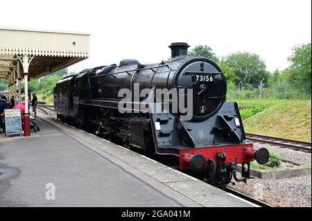 Locomotive à vapeur BR Standard classe 5 73156 Banque D'Images