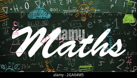 Image du texte mathématique sur les équations mathématiques Banque D'Images