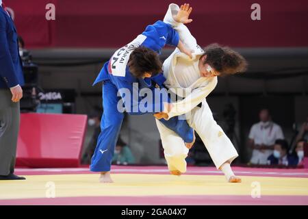 28-07-2021 JUDO: OLYMPCHE SPELEN: TOKYO JAPAN Chizuru Arai (JPN) vs Madina TAIMAZOVA (ROC) en -70 kg pendant les Jeux Olympiques du 28 juillet. 2021 dans le Parc Nippon Budogan à Tokyo, Japon photo par SCS/Soenar Chamid Banque D'Images