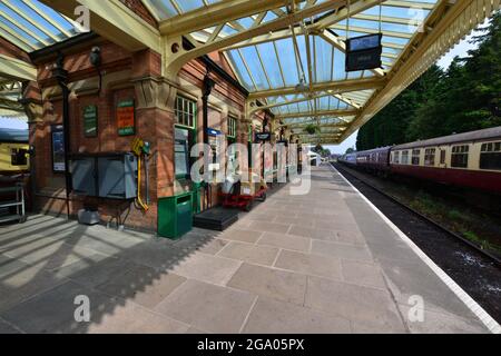 Gare de Loughborough sur la Great Central Railway. Banque D'Images