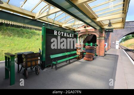 Gare de Rothley sur la Great Central Railway, Banque D'Images