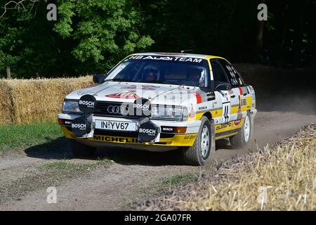 Adam Marsden, Audi 200 Quattro réplique, Giants of Modern Rally, Forest Rally Stage, The Maestros - Motorsport's Great All-coopers, Goodwood Festival Banque D'Images