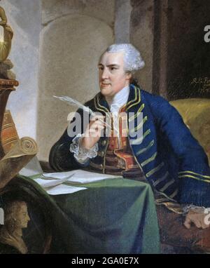 JOHN WILKES (1725-1797) journaliste, soldat et politicien anglais radical Banque D'Images