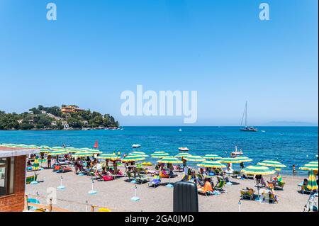 porto santo stefano, italie juillet 24 2021:paysage de plage à Porto Santo Stefano Banque D'Images