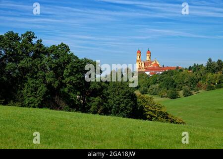 Église de Schönenberg (église de pèlerinage) 'zu unserer lieben Frau' (de notre-Dame) près d'Ellwangen, Ostalb Distict, Bade-Wurtemberg, Allemagne Banque D'Images