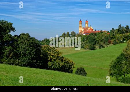 Église de Schönenberg (église de pèlerinage) 'zu unserer lieben Frau' (de notre-Dame) près d'Ellwangen, Ostalb Distict, Bade-Wurtemberg, Allemagne Banque D'Images