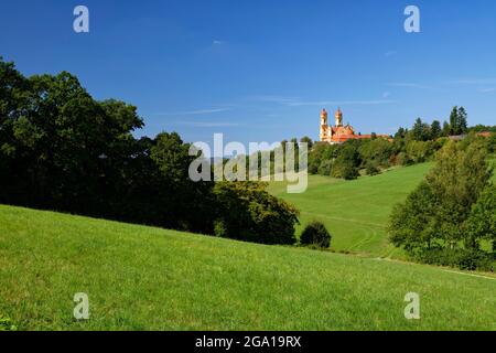 Église de Schönenberg (église de pèlerinage) 'zu unserer lieben Frau' (de notre-Dame) près d'Ellwangen, Ostalb Distict, Bade-Wurtemberg, Allemagne Banque D'Images