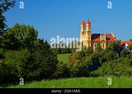 Église de Schönenberg (église de pèlerinage) 'zu unserer lieben Frau' (de notre-Dame) près d'Ellwangen, Ostalb Distict, Bade-Wurtemberg, Allemagne Banque D'Images