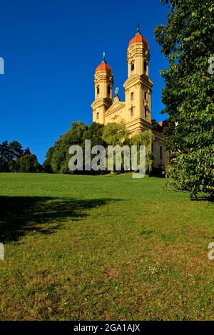 Église de Schönenberg (église de pèlerinage) 'zu unserer lieben Frau' (de notre-Dame) près d'Ellwangen, Ostalb Distict, Bade-Wurtemberg, Allemagne Banque D'Images