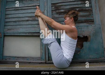 Yoga à Berlin et Brandebourg, Allemagne Banque D'Images