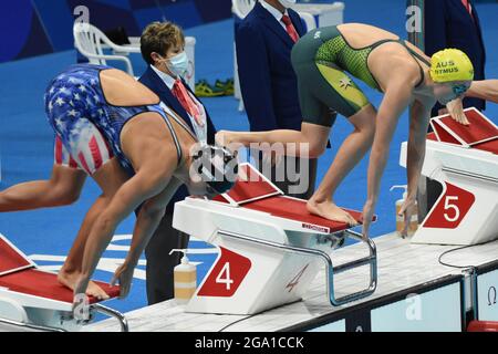 Tokyo, Japon. 28 juillet 2021. Ariarne Titmus (AUS), championne olympique freestyle féminine de 200 m, lors des Jeux Olympiques Tokyo 2020, natation, le 28 juillet 2021 au centre aquatique de Tokyo, à Tokyo, Japon - photo Yoann Cambefort/Marti Media/DPPI/LiveMedia crédit: Independent photo Agency/Alay Live News Banque D'Images