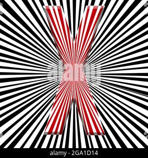 Monogramme de rayons X dessagraphiant des caractères majuscules Banque D'Images