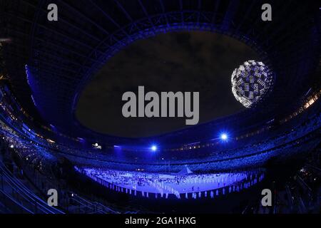 Ambiance, illustration pendant les Jeux Olympiques Tokyo 2020, cérémonie d'ouverture le 23 juillet 2021 au stade olympique de Tokyo, Japon - photo Takamitsu Mifune / photo Kishimoto / DPPI / LiveMedia Banque D'Images