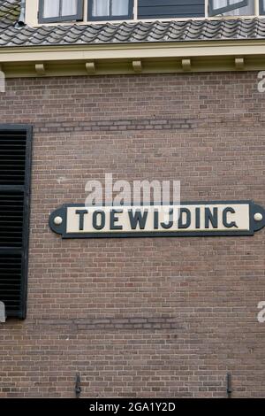 Maison nommée Toewijding (dédicace) dans les colonies de Benevorance à Veenhuizen, Drenthe aux pays-Bas. L'un des plus anciens et des plus grands sociaux Banque D'Images