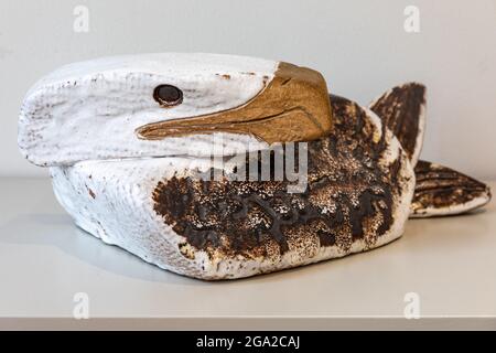 Lokki ou mouette. Une sculpture de Michael Schilkin au musée d'art de Turku, en Finlande. Banque D'Images