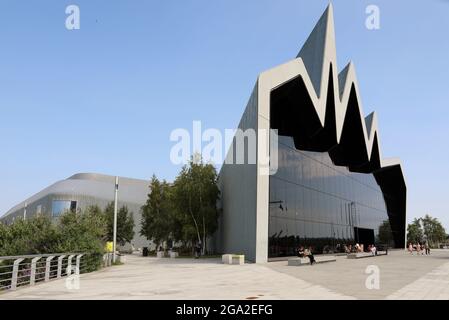 Musée des transports de Glasgow au bord de la rivière Clyde en Écosse Banque D'Images