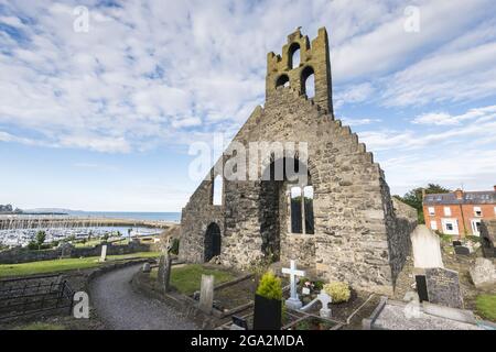 Les ruines de l'abbaye de Howth (abbaye de St Mary) dans le village de Howth ; Howth, comté de Dublin, Irlande Banque D'Images