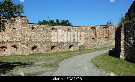 Ruine du château de boskovice en république tchèque. Vue sur les vestiges des bataillons Banque D'Images