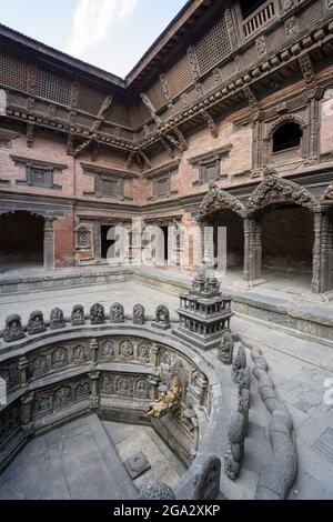 Intérieur du Palais Royal place Durbar ancienne ville de Patan ou Lalitpur construite par le Netari Hindou Malles entre les 16th et 18th siècles dans le ... Banque D'Images