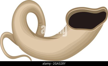 yom kippour horn icône juive Illustration de Vecteur