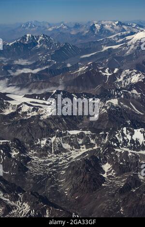 Andes entre l'Argentine et le Chili à la frontière du Chili; Chili Banque D'Images