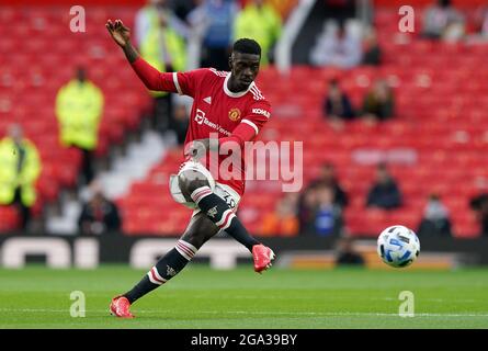 Axel Tuanzebe de Manchester United lors du match d'avant-saison à Old Trafford, Manchester. Date de la photo: Mercredi 28 juillet 2021. Banque D'Images